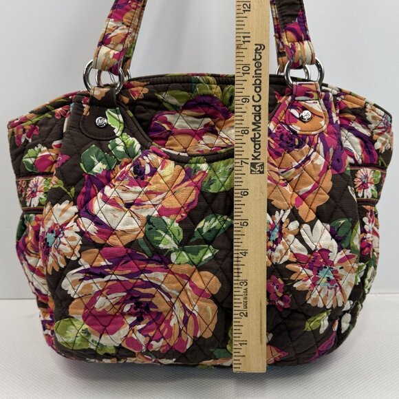 Vera Bradley English Rose Quilted Shoulder Bag Purse Wallet Set Floral Retired - Picture 13 of 16